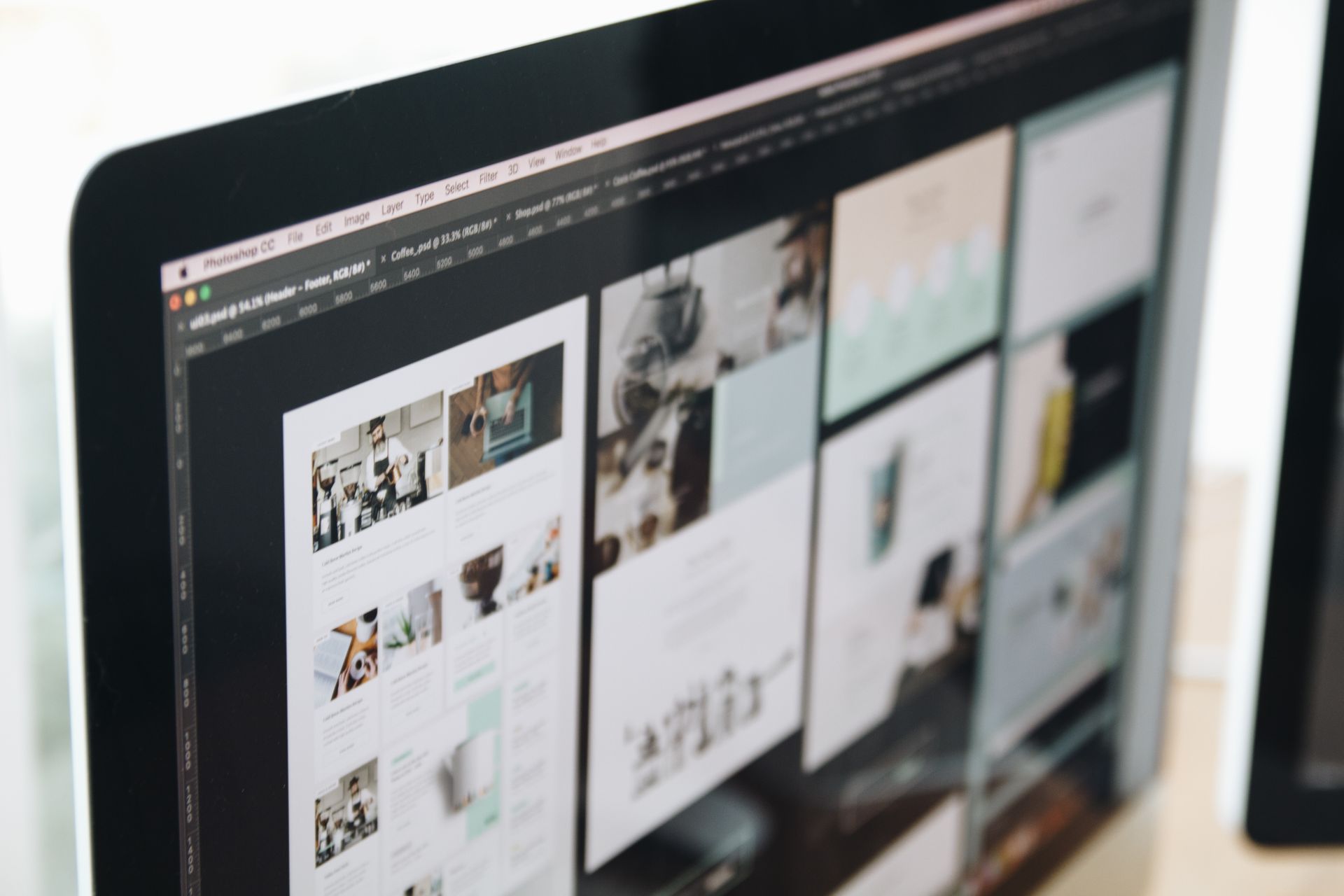A digital product interface being designed on screen