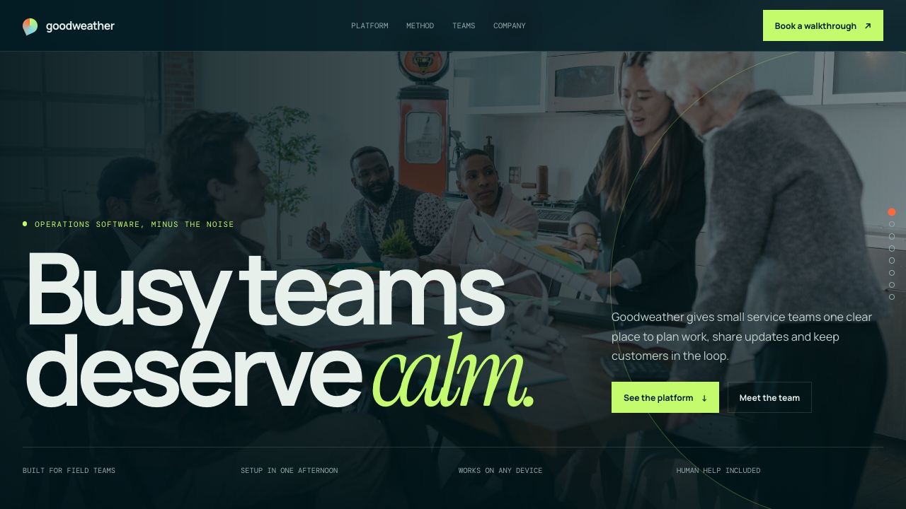 Goodweather Labs website concept preview