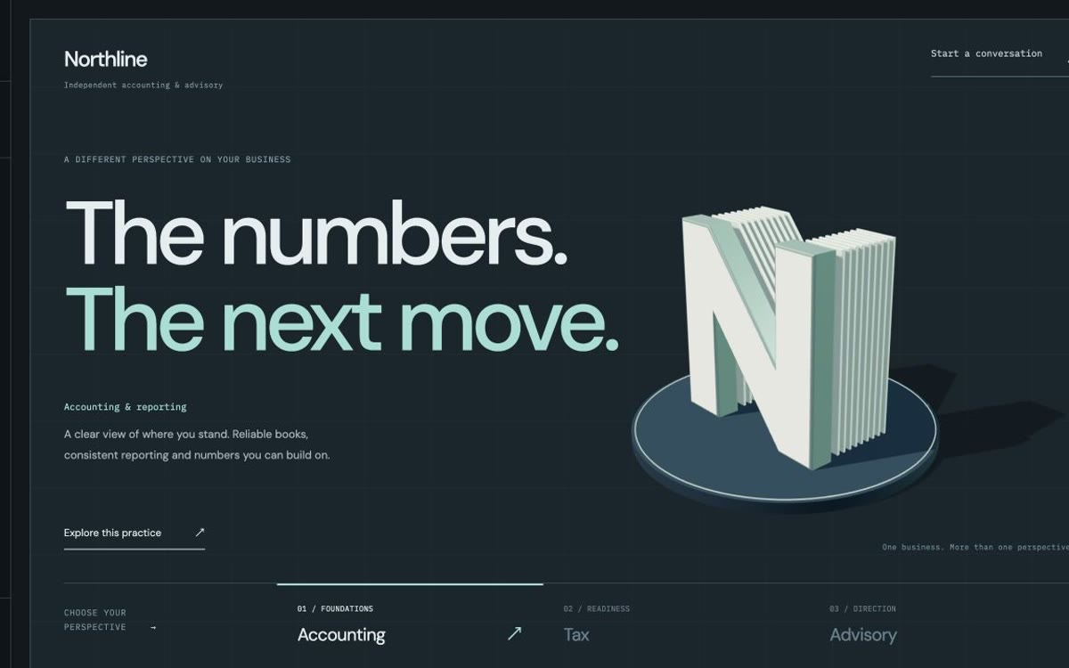 Northline Advisory website concept preview