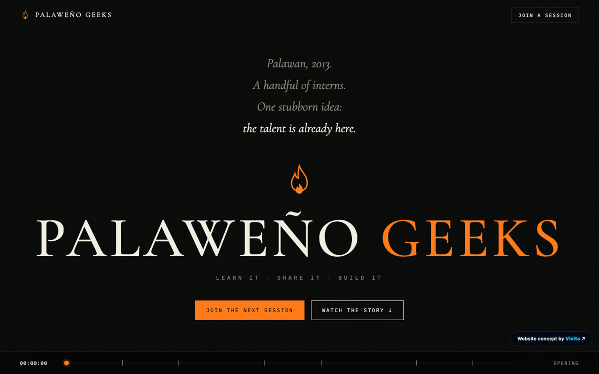 Palaweño Geeks website concept preview