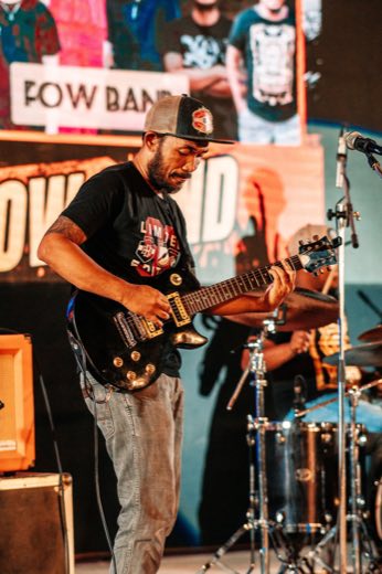 A guitarist on stage