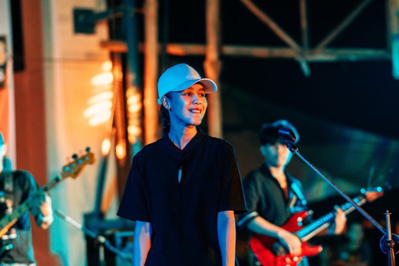 A band performing on stage
