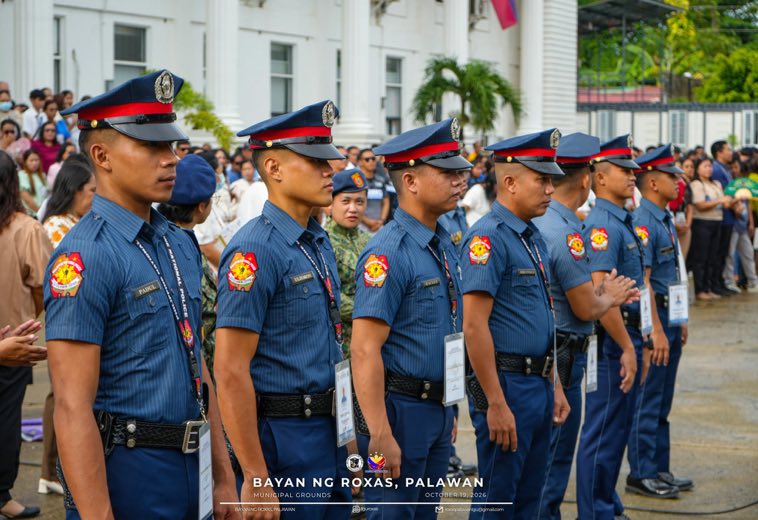 Police officers in formation